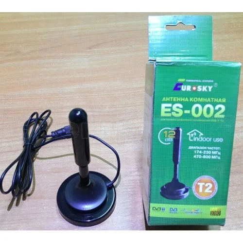 Антенна Комнатная Eurosky ES-002 T2  активная купить в г.Сочи